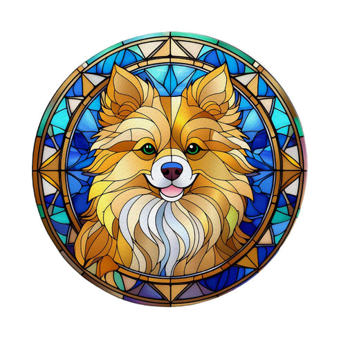 Pomeranian Glass Suncatcher Worktop Saver
